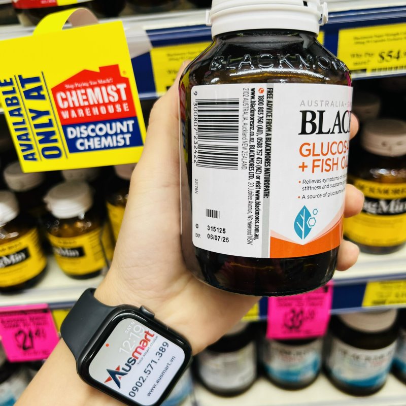 Mã vạch sản phẩm Blackmores Glucosamine Fish Oil Úc