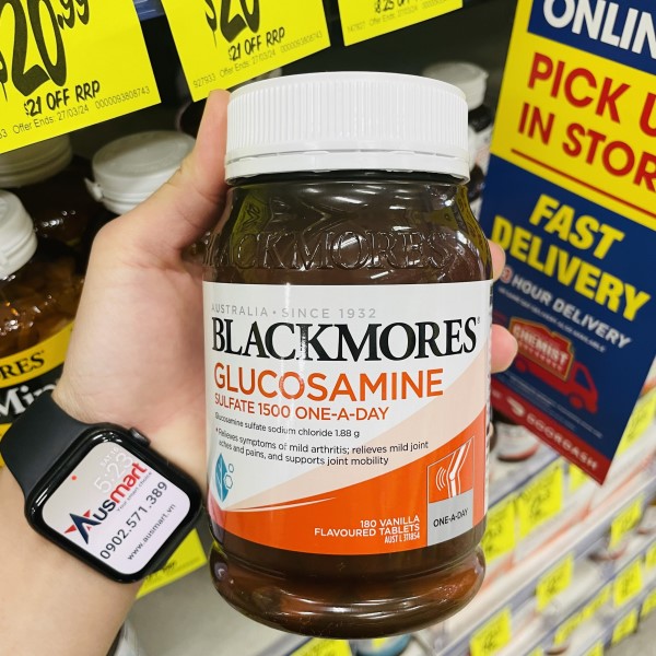 Hình ảnh viên uống Blackmores Glucosamine Sulfate 1500mg One A Day của Úc