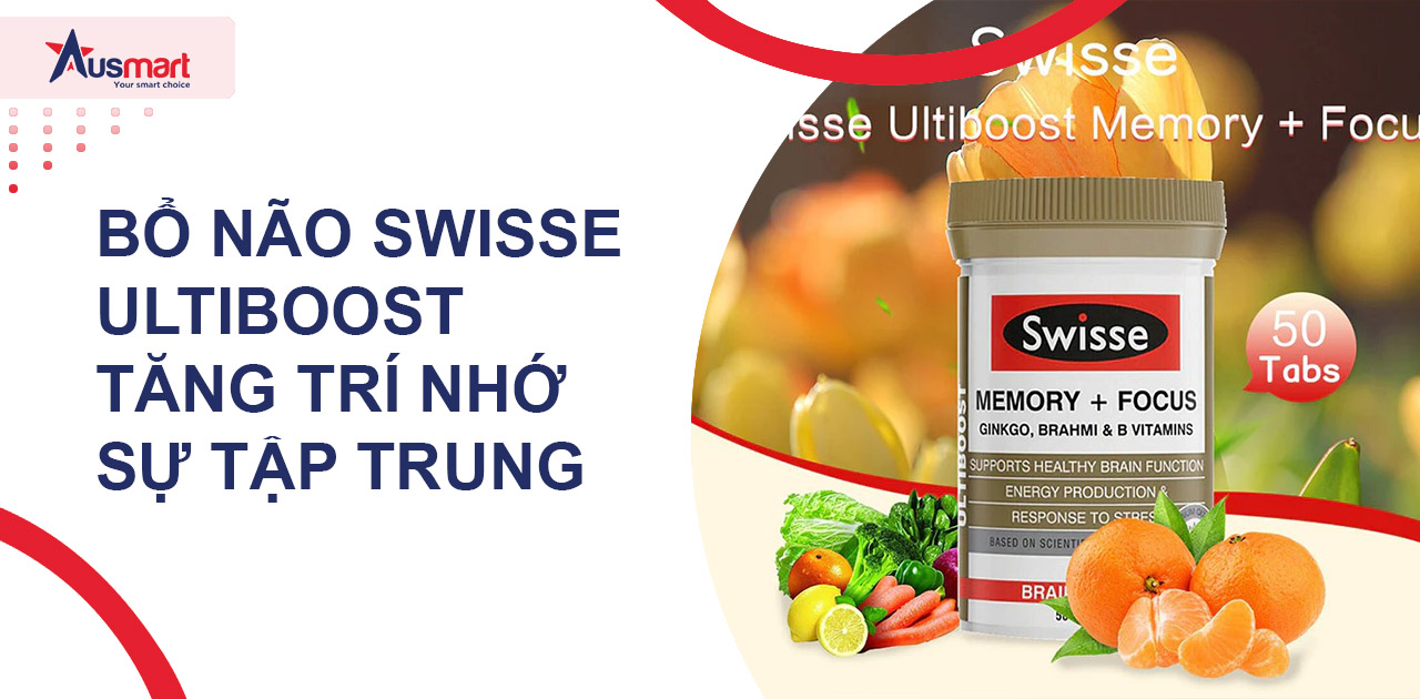 Bổ não Swisse Ultiboost tăng trí nhớ sự tập trung