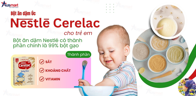Thành phần của bột ăn dặm cho bé Nestle Cerelac