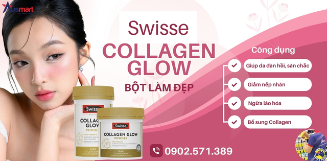 Viên uống làm đẹp Swisse Collagen Glow Powder