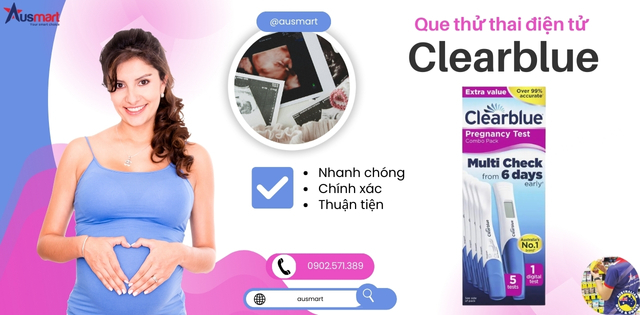 Que thử thai Clearblue cho kết quả nhanh chóng và chính xác