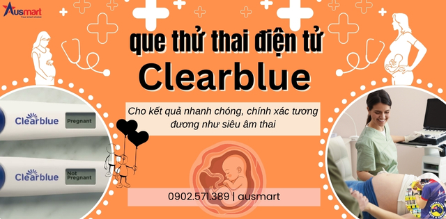 Que thử thai điện tử Clearblue cho kết quả tương đương siêu âm