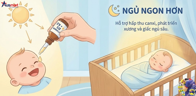 Bổ sung D3K2 giúp trẻ ngủ ngon hơn