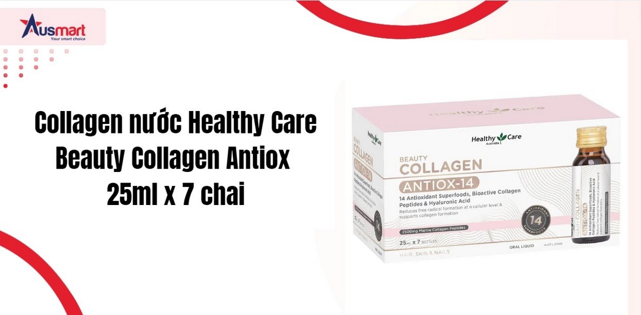 Collagen nước Healthy Care Beauty Collagen Antiox 25ml x 7 chai