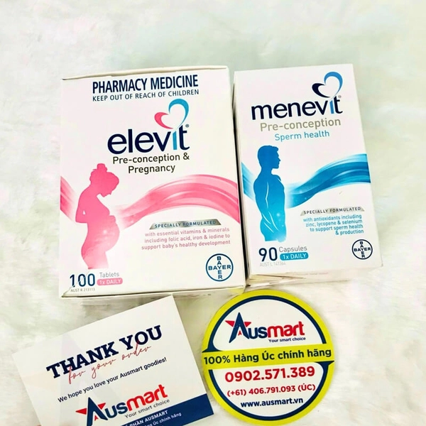 Thuốc COMBO Elevit + Menevit