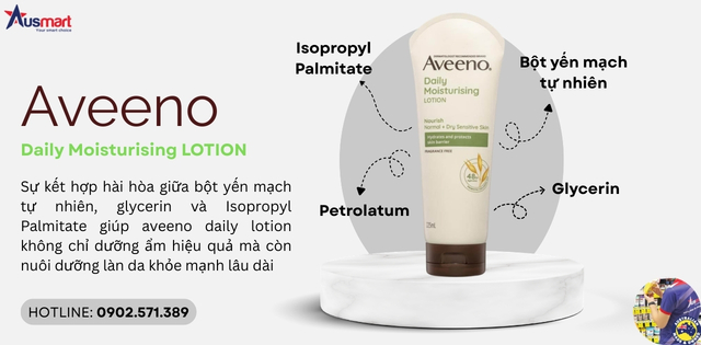 Thành phần của sữa dưỡng ẩm toàn thân Aveeno Daily Moisturizing Lotion
