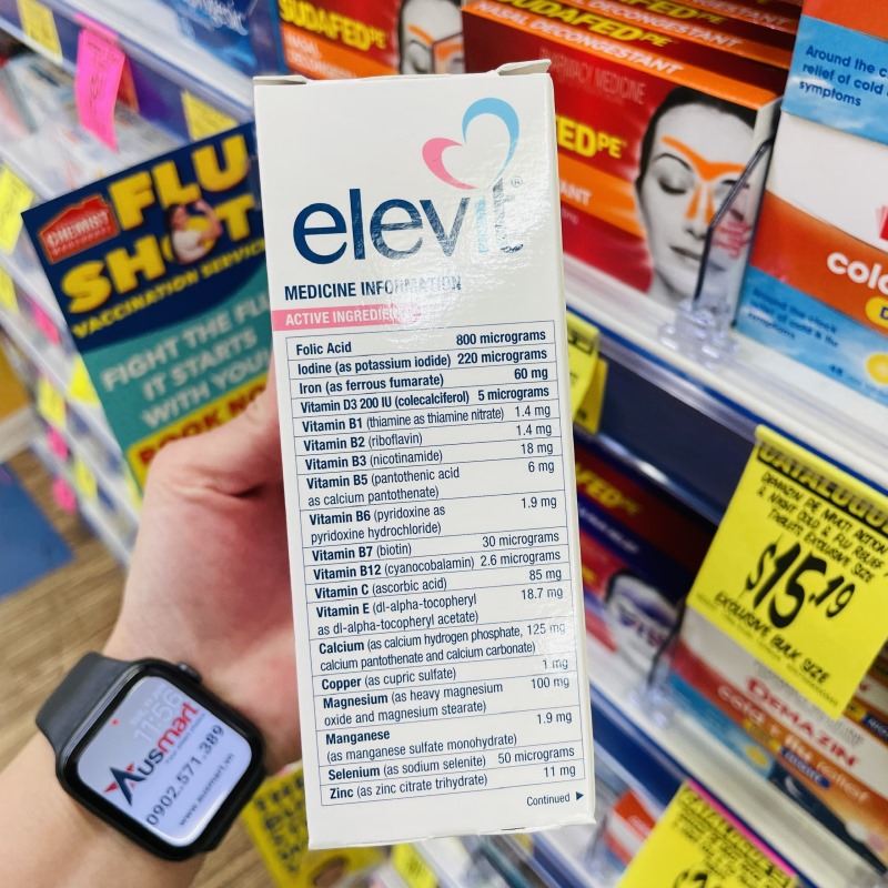 Thành phần Elevit bầu Úc