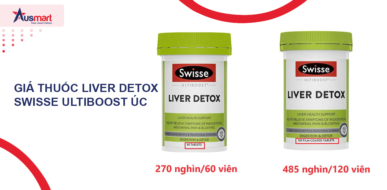 Thuốc Liver Detox Swisse Ultiboost thải độc gan của Úc 60 viên