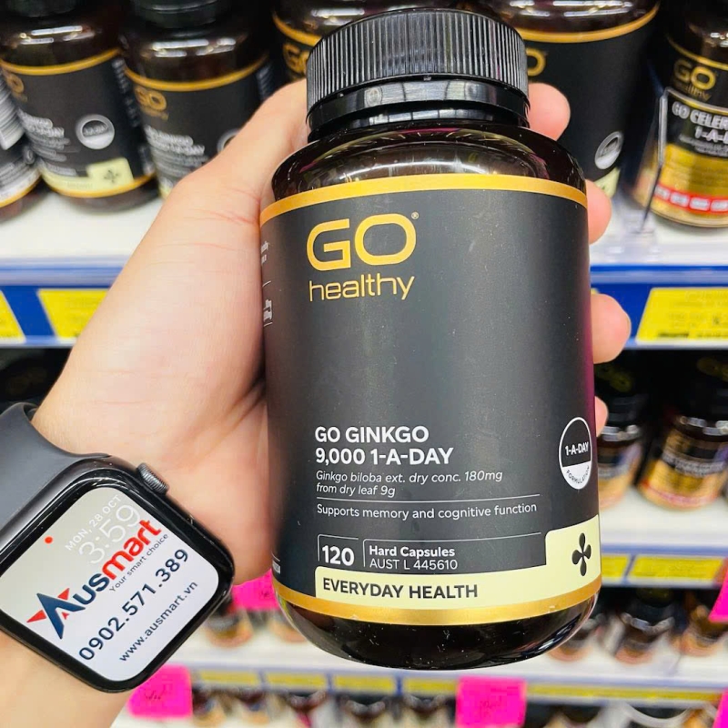 Hình ảnh GO Healthy Ginkgo 9000 1-A-Day 120 viên của Úc Hình ảnh GO Healthy Ginkgo 9000 1-A-Day 120 viên của Úc