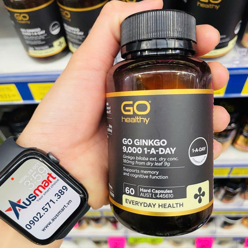 Hình ảnh GO Healthy Ginkgo 9000 1-A-Day 60 viên của Úc Hình ảnh GO Healthy Ginkgo 9000 1-A-Day 60 viên của Úc