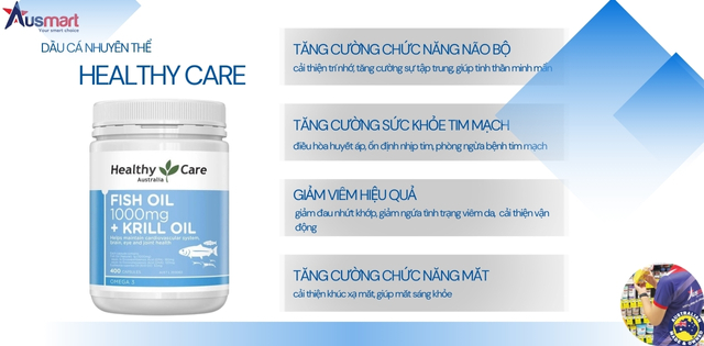 Tác dụng của Dầu cá nhuyễn thể Healthy Care Fish Oil 1000mg Krill Oil Tác dụng của Dầu cá nhuyễn thể Healthy Care Fish Oil 1000mg Krill Oil