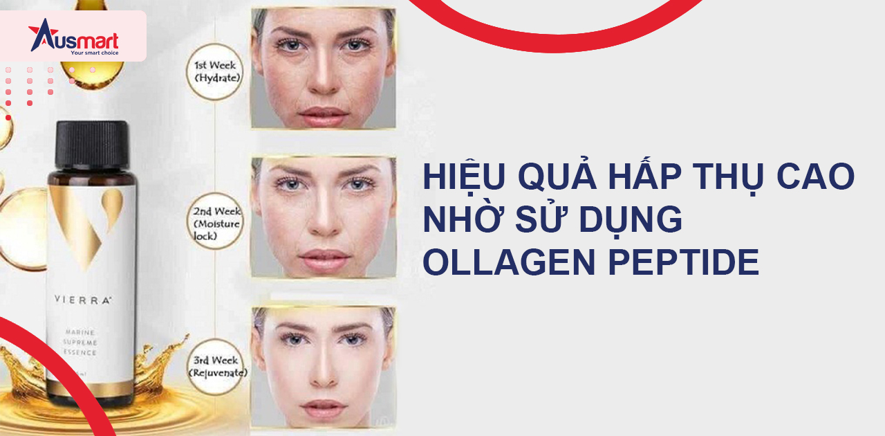 hiệu quả hấp thu collagen nước Vierra Marine Supreme Essence
