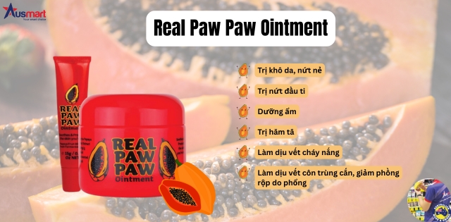 Công dụng của kem đu đủ đa năng Real Paw Paw Ointment