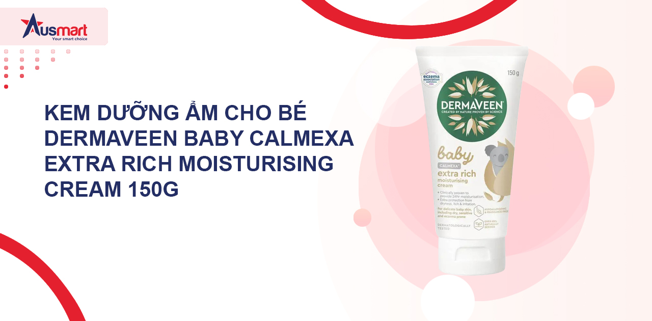 Kem dưỡng ẩm cho bé DermaVeen Baby Calmexa Extra Rich Moisturising Cream 150g
