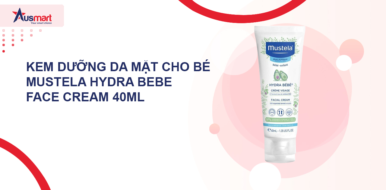 Kem dưỡng da mặt cho bé Mustela Hydra Bebe Face Cream 40ml