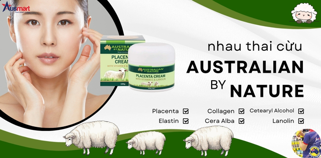 Thành phần kem dưỡng nhau thai cừu Australian by nature placenta cream