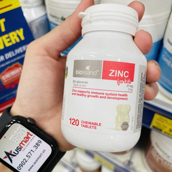 Hình ảnh Kẽm Zinc cho bé Bio Island Zinc Úc