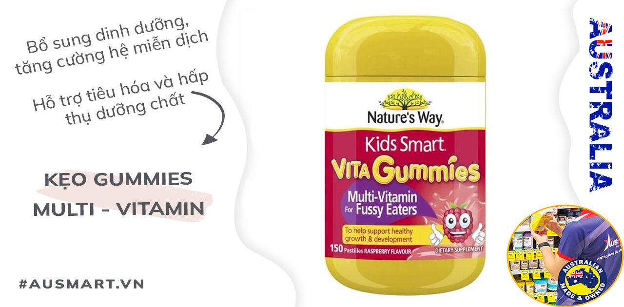 Nature's Way Multi Vitamin for Fussy Eaters Vita Gummies 60 viên