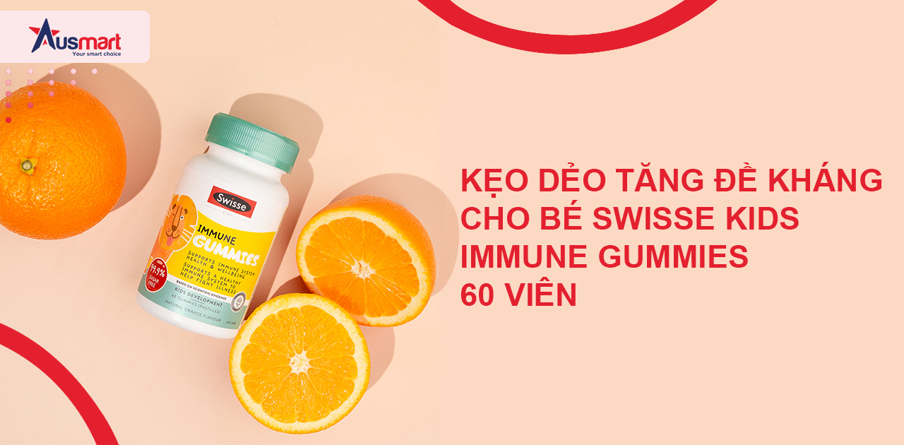 Kẹo dẻo tăng đề kháng cho bé Swisse Kids Immune Gummies 60 viên