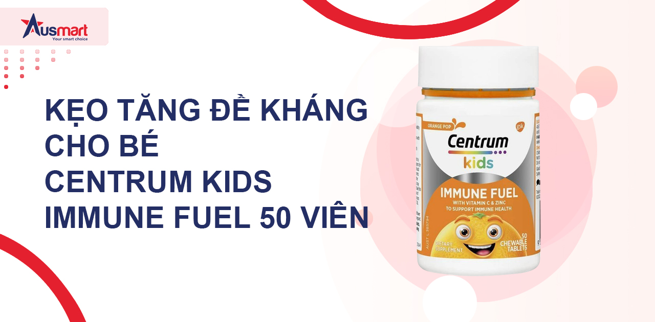 Kẹo tăng đề kháng cho bé Centrum Kids Immune Fuel 50 viên