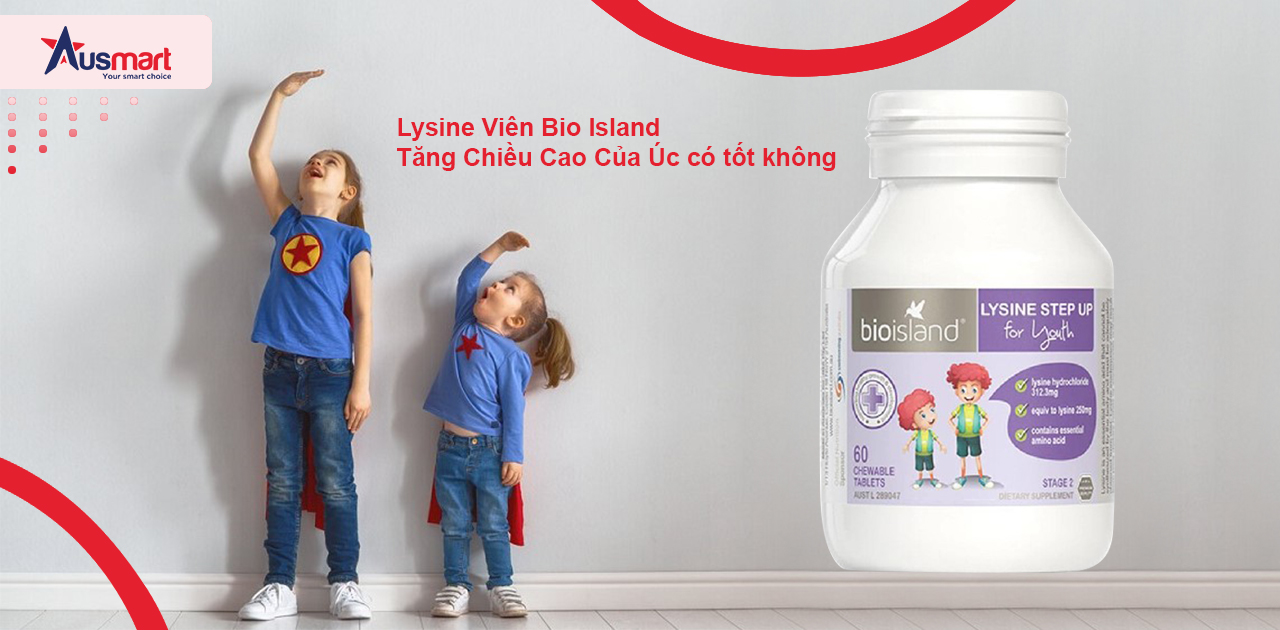 Lysine Viên Bio Island Tăng Chiều Cao Của Úc có tốt không?