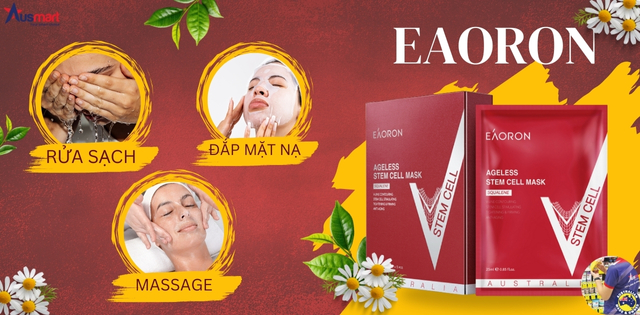 Cách sử dụng mặt nạ tế bào gốc Eaoron Ageless Stem Cell Mask