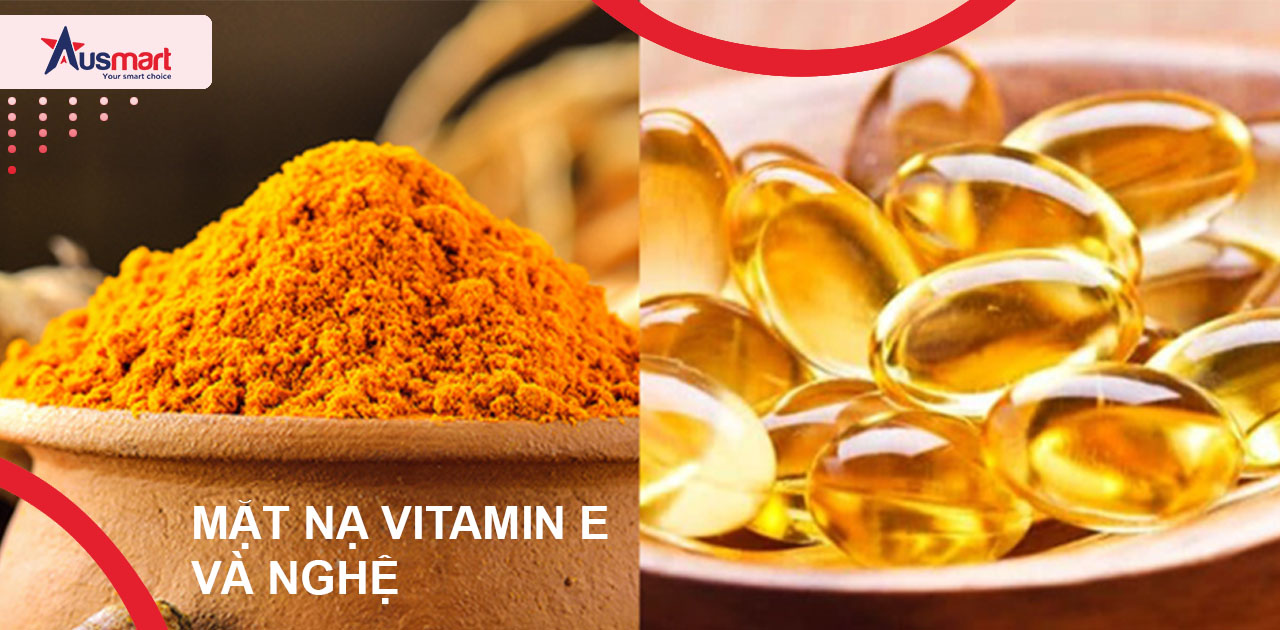 Mặt nạ vitamin E và nghệ làm trắng da