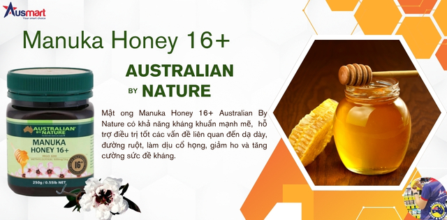 Mật ong Manuka Honey 16 Australian by Nature MGO 600