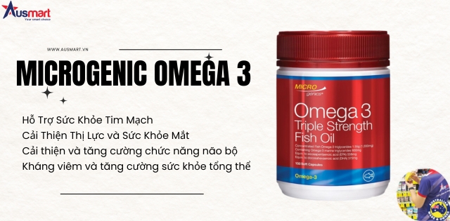 Công dụng của viên uống dầu cá Microgenic Omega 3 Triple Strength Fish Oil Công dụng của viên uống dầu cá Microgenic Omega 3 Triple Strength Fish Oil