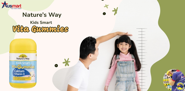 Kẹo dẻo vitamin cho bé Nature's Way Kids Smart Vita Gummies Calcium +Vitamin D Kẹo dẻo vitamin cho bé Nature's Way Kids Smart Vita Gummies Calcium +Vitamin D