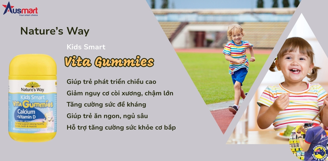 Công dụng Kẹo Vitamin Nature's Way + Calcium cho bé Công dụng Kẹo Vitamin Nature's Way + Calcium cho bé