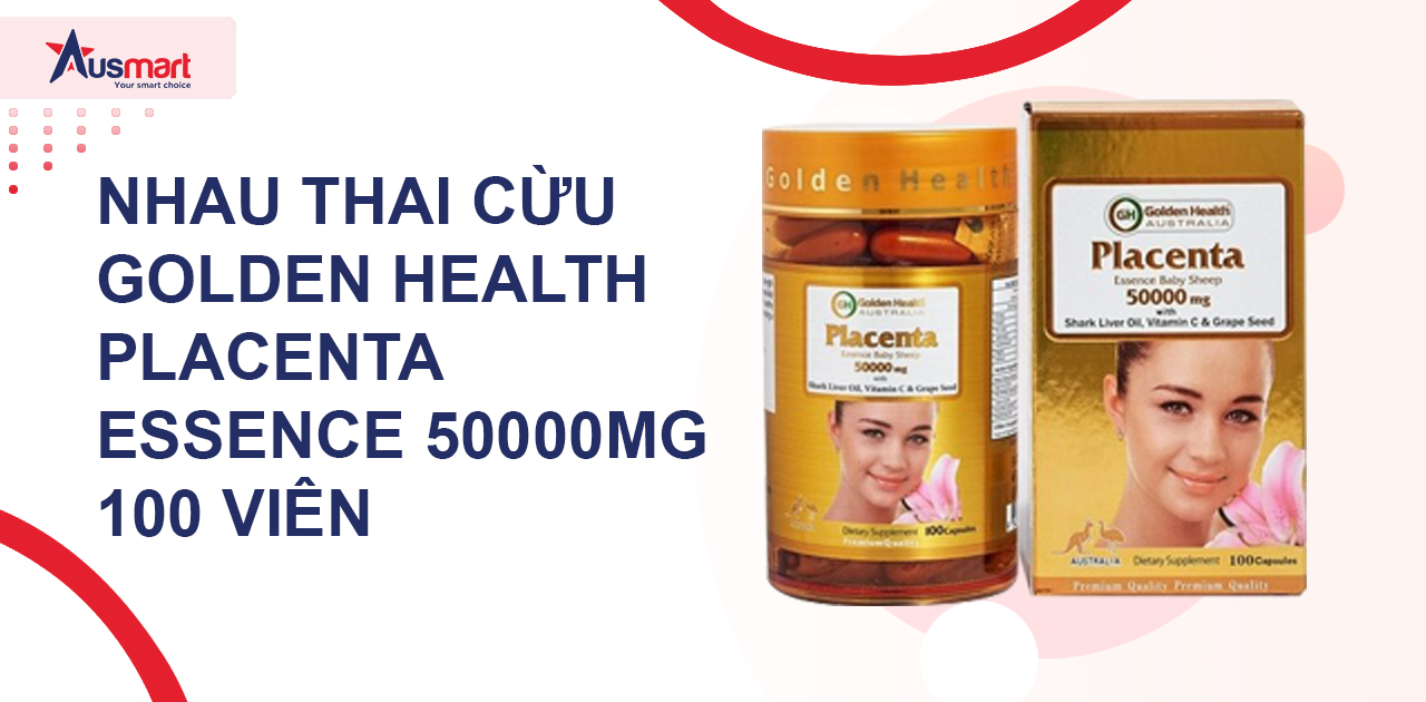 Nhau thai cừu Golden Health Placenta Essence 50000mg 100 viên