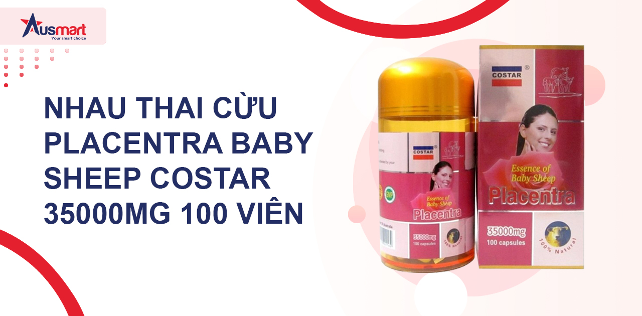 Viên uống nhau thai cừu Sheep Placenta 50000mg Costar 100 viên