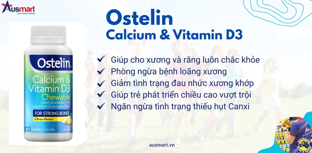 Tác dụng của viên bổ sung Canxi Ostelin Vitamin D3 Tác dụng của viên bổ sung Canxi Ostelin Vitamin D3