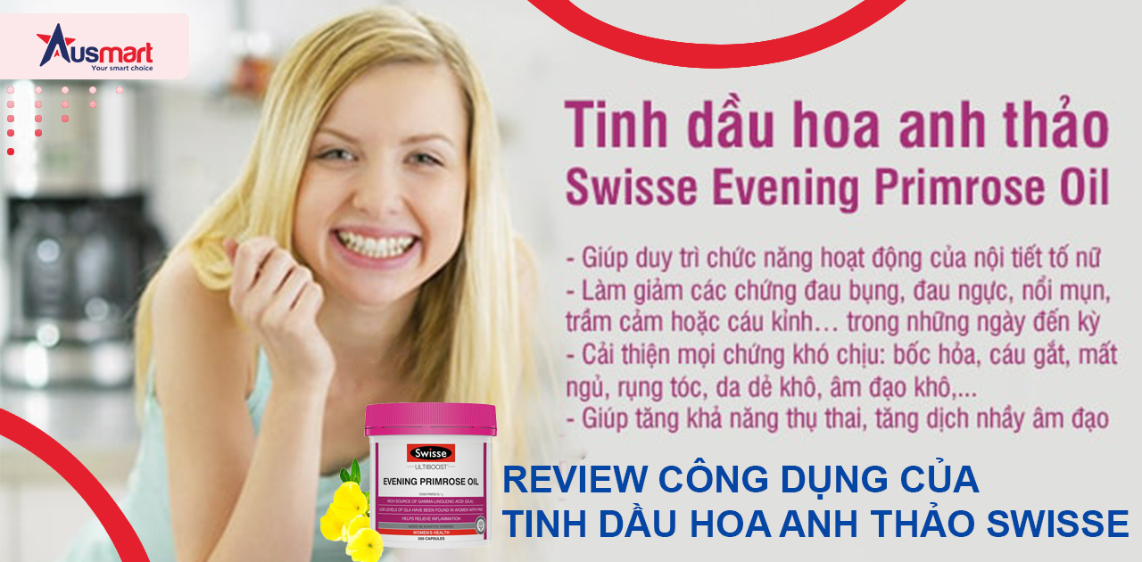 Review công dụng của tinh dầu hoa anh thảo Swisse