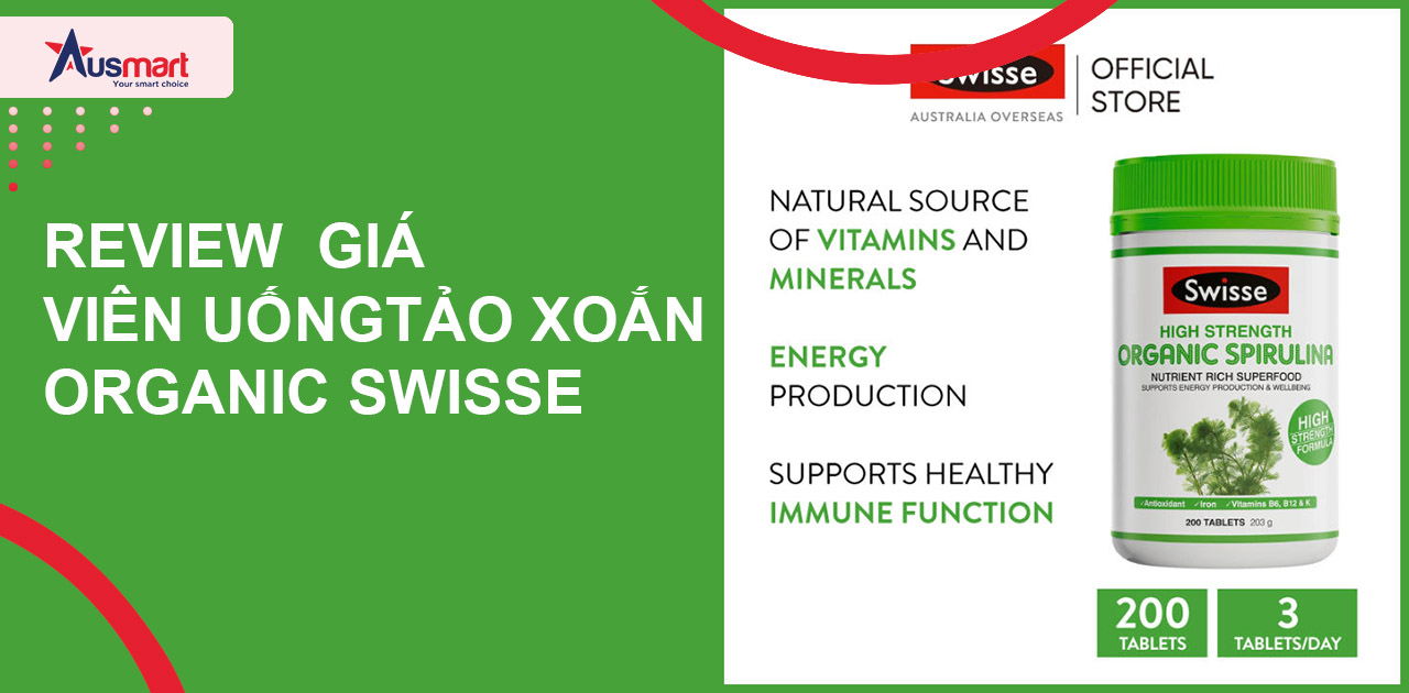 Review giá viên uống tảo xoắn Organic Swisse