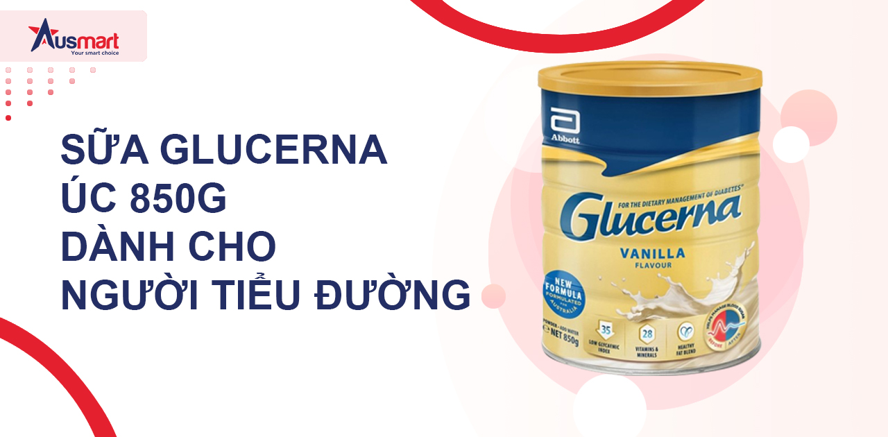 Sữa Glucerna Úc 850g dành cho người tiểu đường