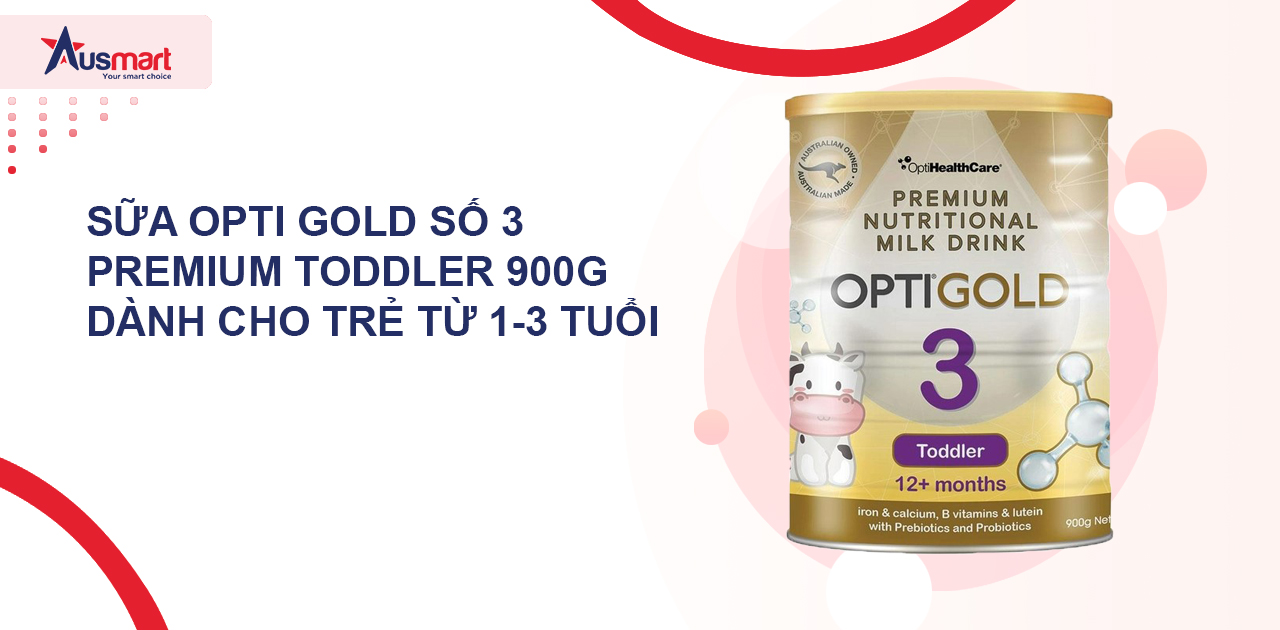 Sữa Opti Gold số 3 Premium Toddler 900g dành cho trẻ từ 1-3 tuổi