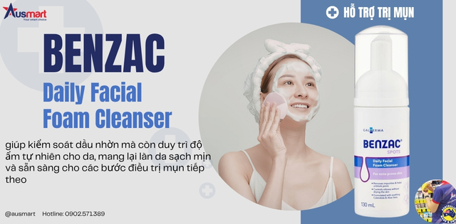 Sữa rửa mặt hàng ngày Benzac Daily Facial Foam Cleanser