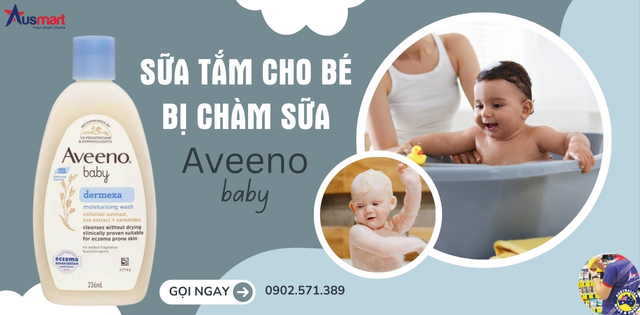 Sữa tắm dành cho bé bị chàm sữa Aveeno Baby Dermexa Wash