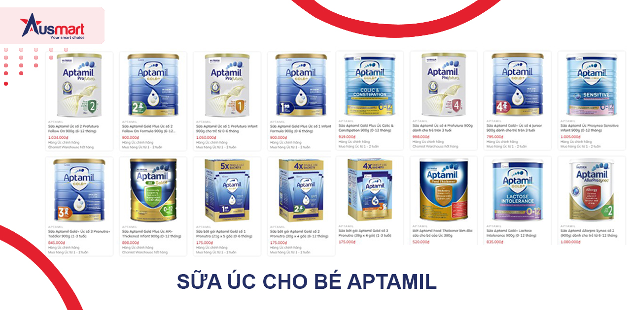 sữa úc cho bé