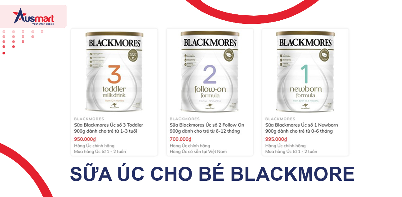 sữa úc cho bé blackmore