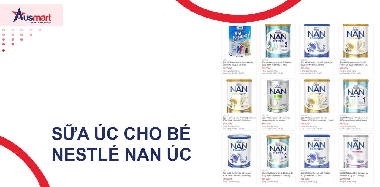 sữa úc cho bé