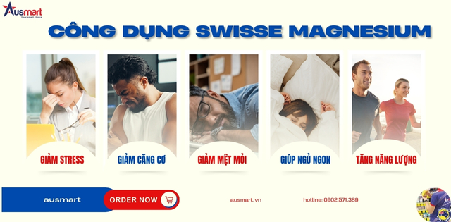 Công dụng của Swisse Ultiboost Magnesium Glycinate