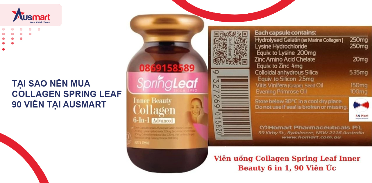 Tại sao nên mua Collagen Spring Leaf 90 viên tại Ausmart?