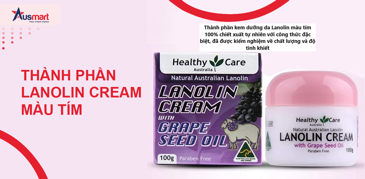 Thành phần Lanolin Cream màu tím