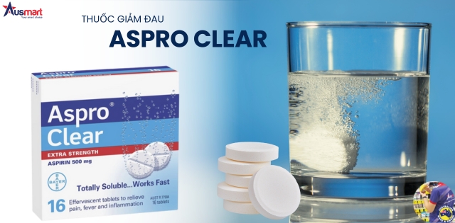 Thuốc giảm đau hạ sốt Aspro Clear Extra Strength Aspirin 500