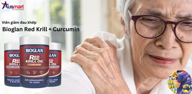 Viên uống hỗ trợ giảm đau khớp Bioglan Red Krill Plus Curcumin Viên uống hỗ trợ giảm đau khớp Bioglan Red Krill Plus Curcumin