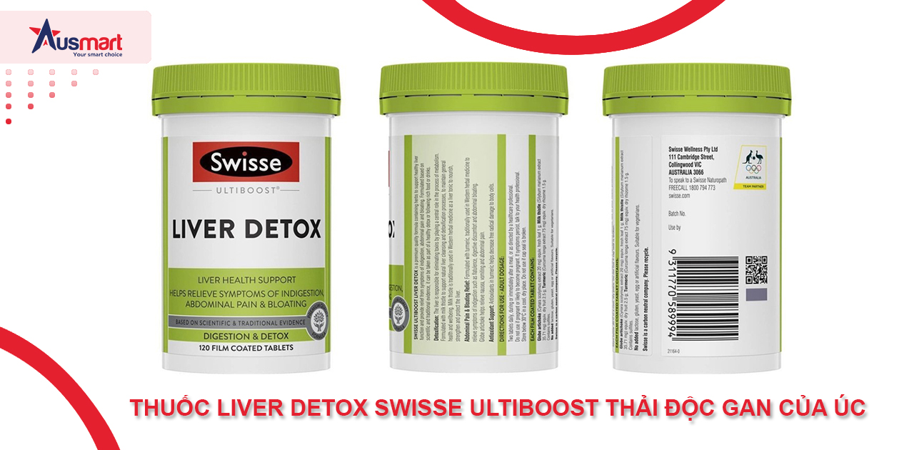Thuốc Liver Detox Swisse Ultiboost thải độc gan của Úc